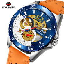 Forsining 8180 Custom Scale Automatic Watches Chronograph Waterproof Mechanical Watch for Men